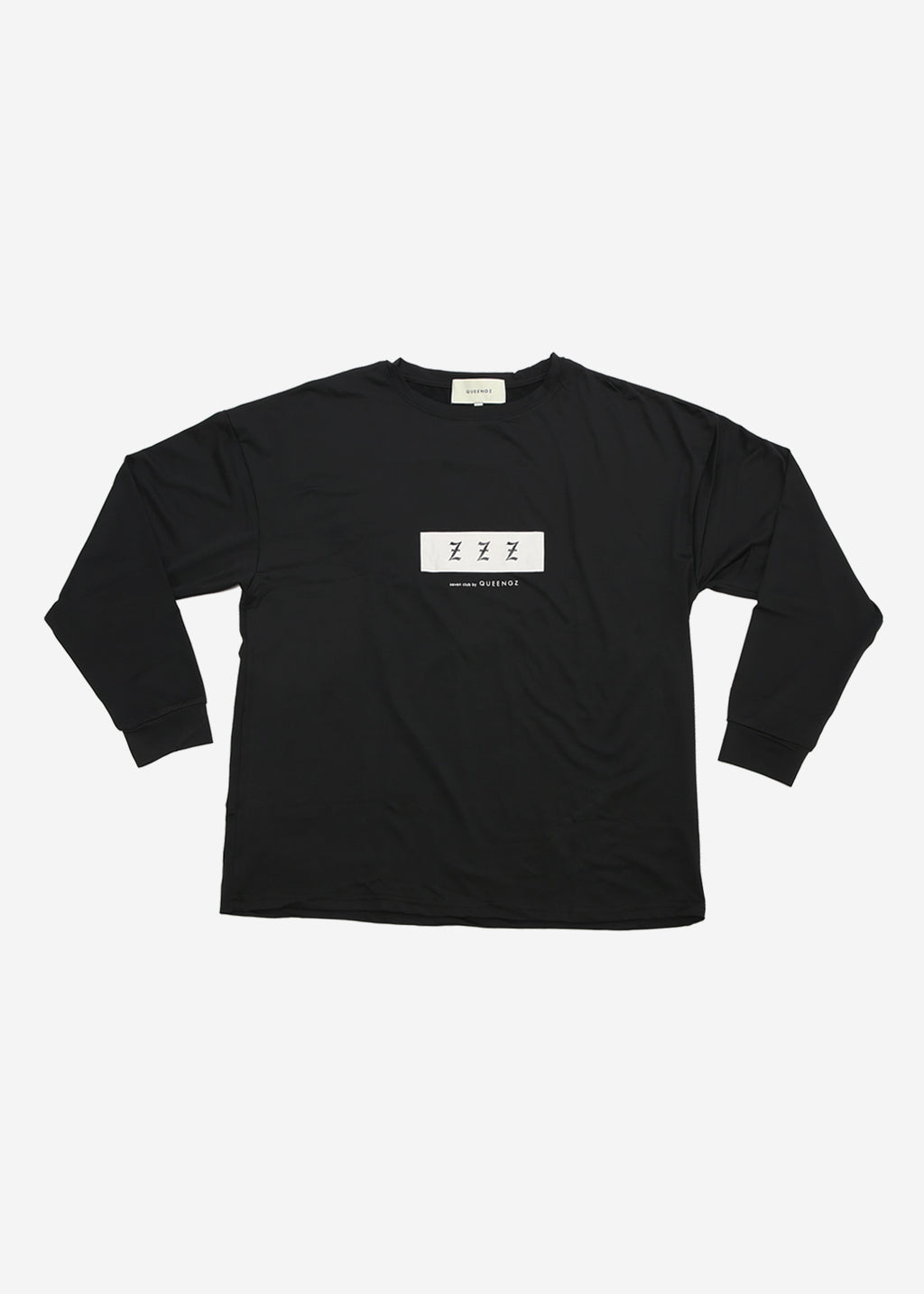 QUEENGZ DRY LONG T-SHIRTS［black×white］